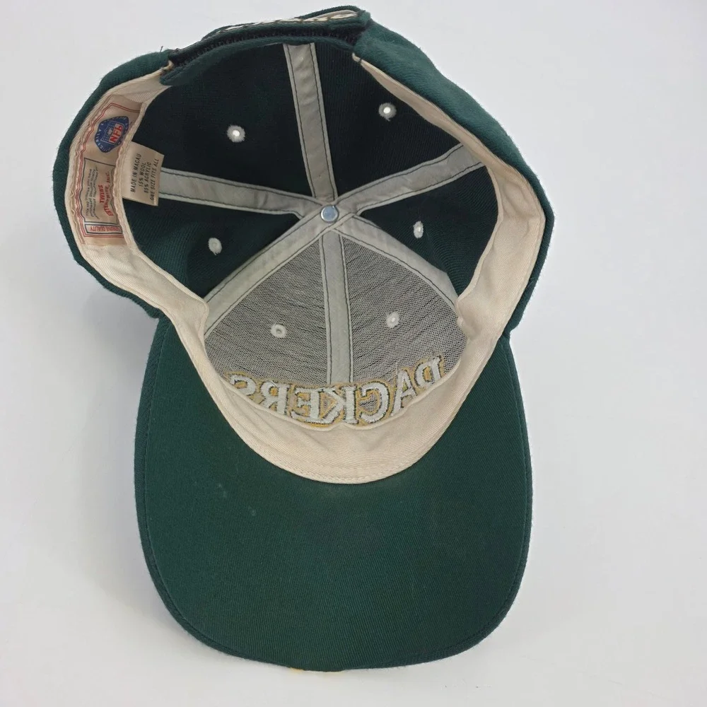 VINTAGE 90S GREEN BAY PACKERS HAT TWINS ENTERPRISES EMBROIDED GREEN NFL SPELLOUT